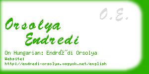 orsolya endredi business card